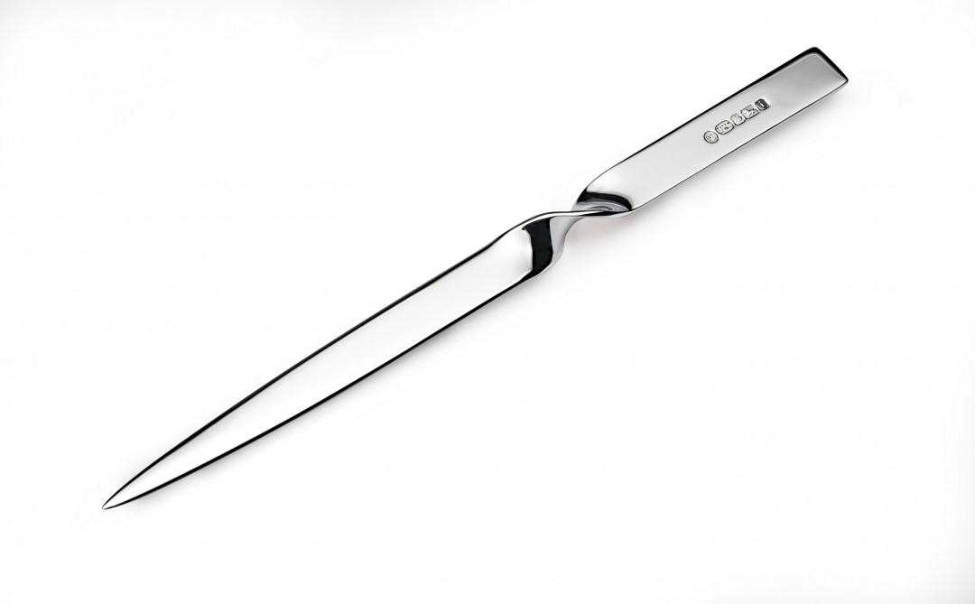 F H 'TWPK' Silver Twist Letter Opener Robert Adair Jewellers